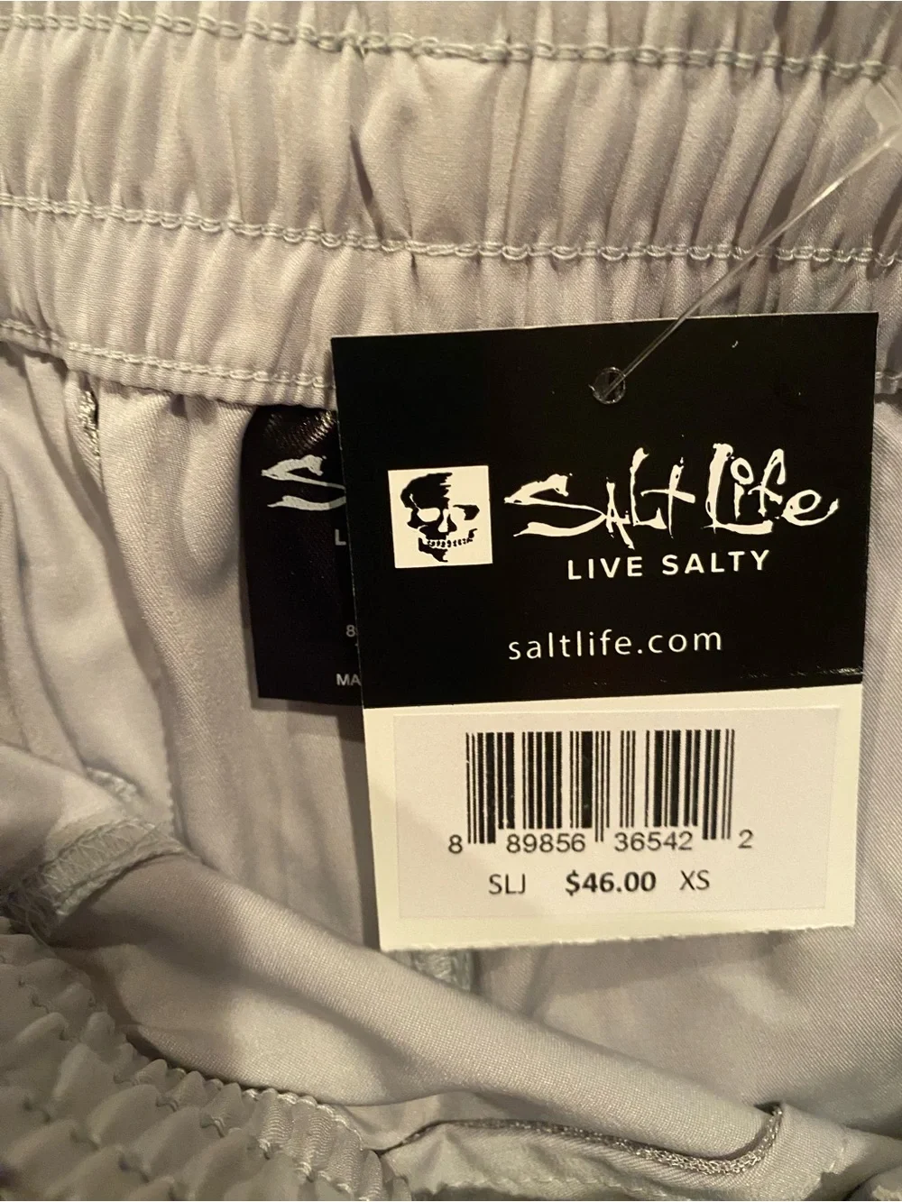 Salt Life Women's Light Gray Athletic Drawstring Shorts NWOT